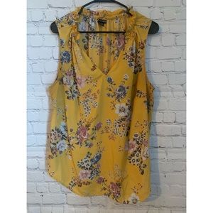 Torrid-Yellow/Floral Tank-Size 2